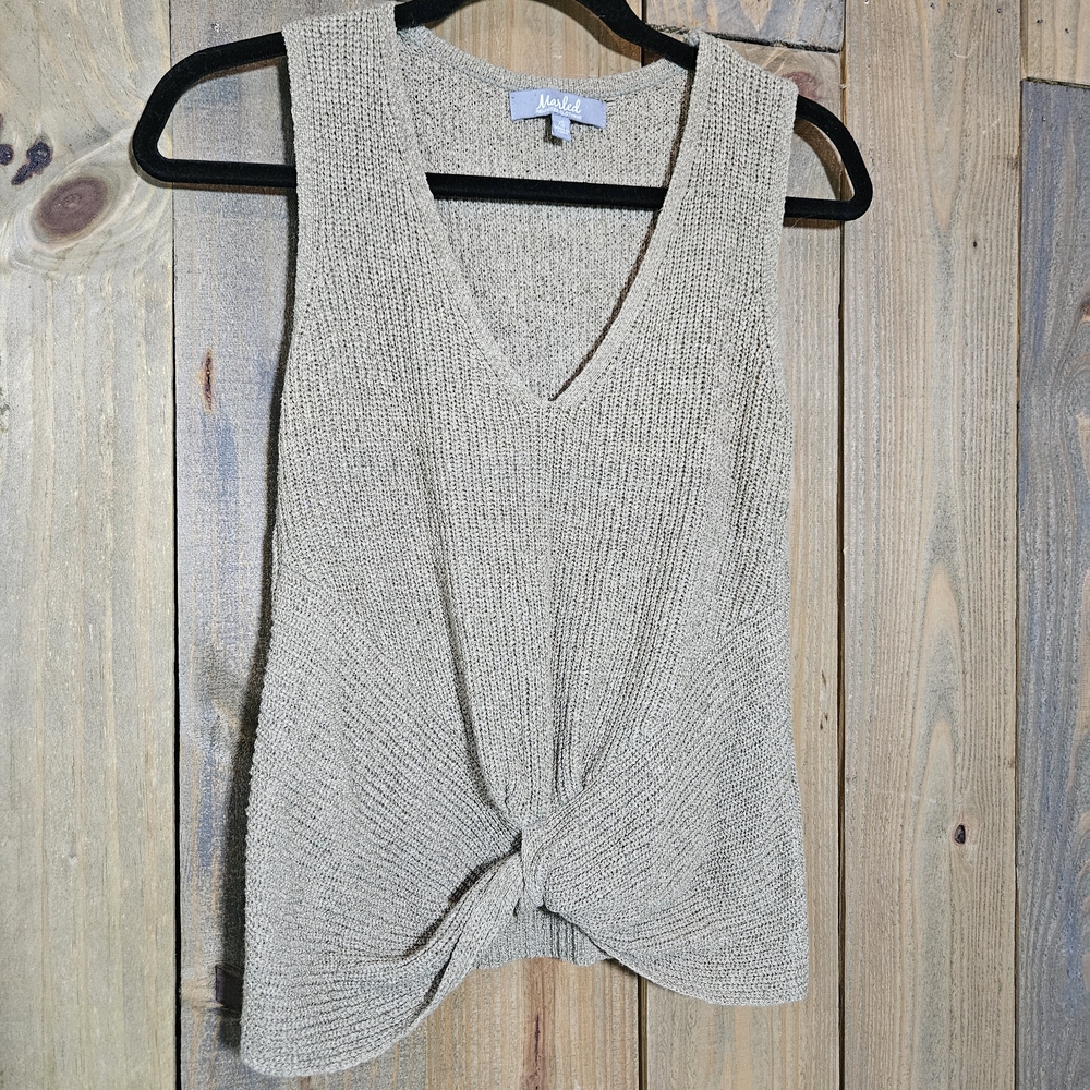 Beige Sleeveless Top